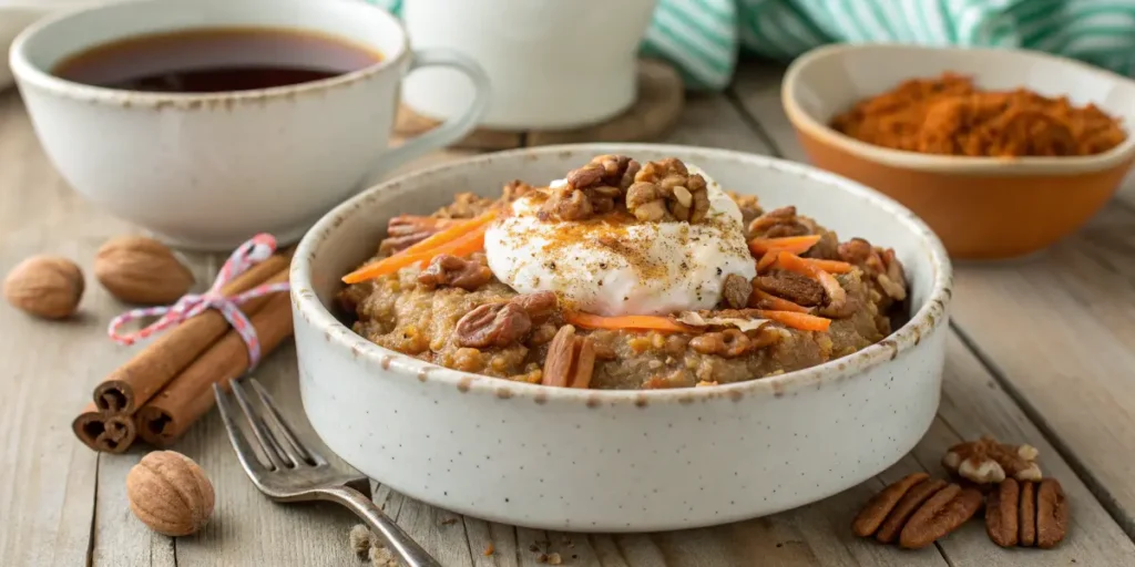 Avena estilo pastel de zanahoria