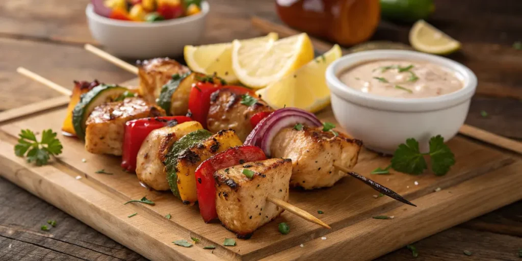 Brochetas de pollo