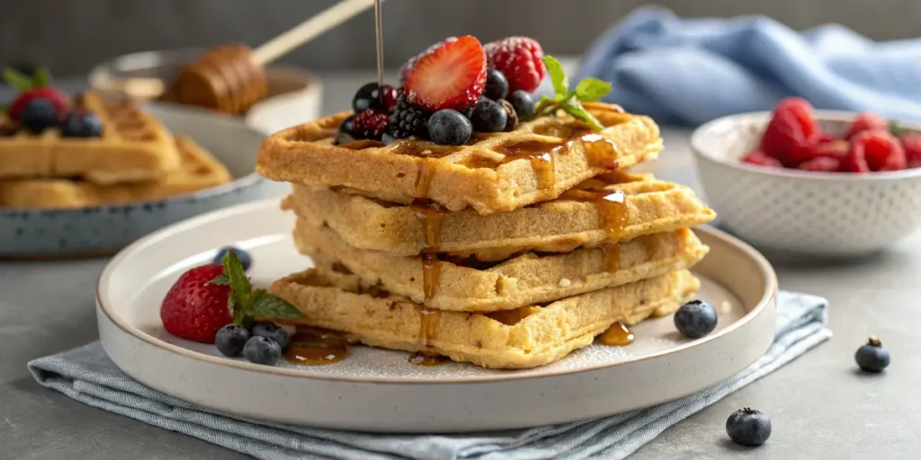 Waffles de avena