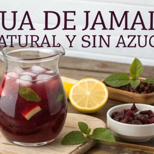 Agua de Jamaica Natural y Sin Azúcar