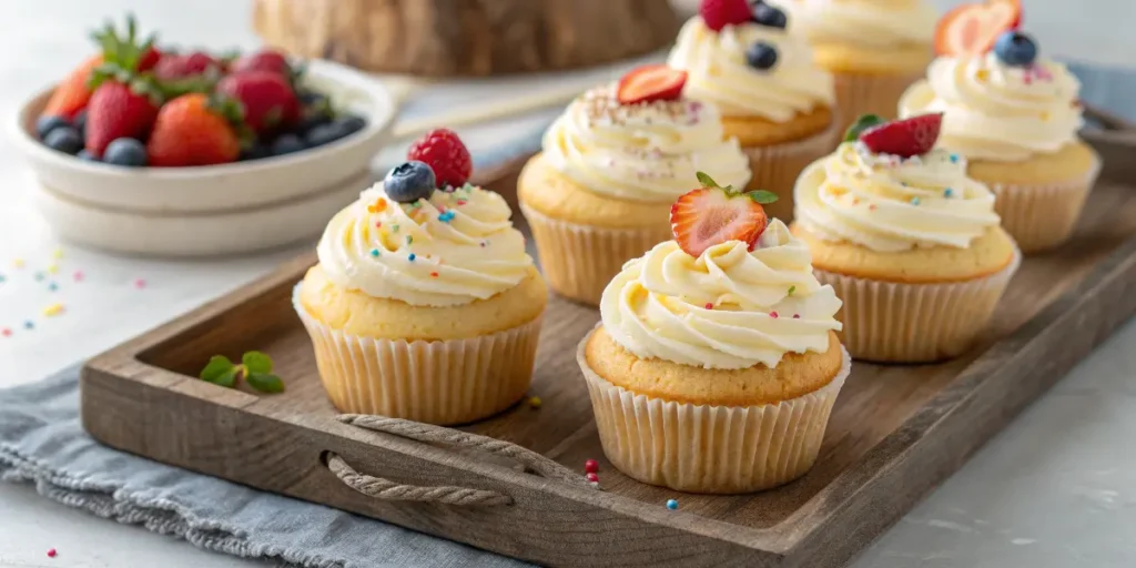 Receta de Cupcakes de Vainilla Sin Leche ni Mantequilla