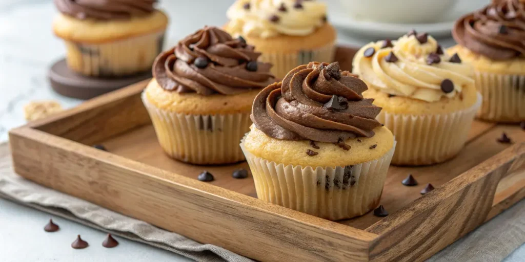 Cupcakes de Vainilla con Chispas de Chocolate