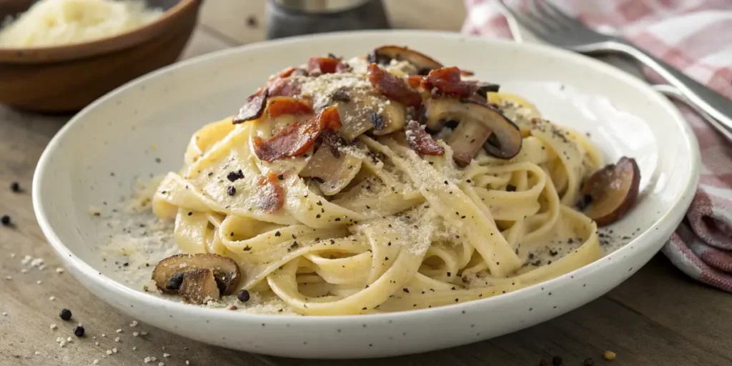 Pasta Carbonara Sin Huevo