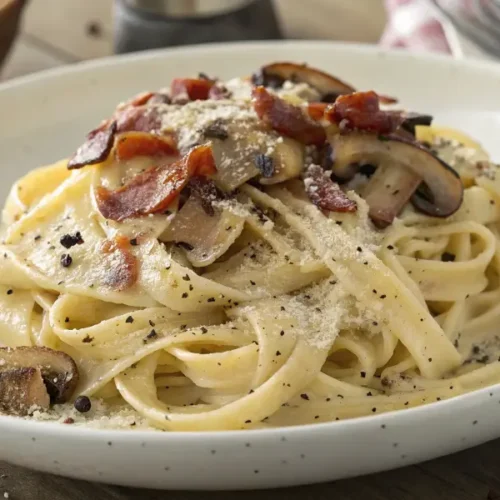 Pasta Carbonara Sin Huevo